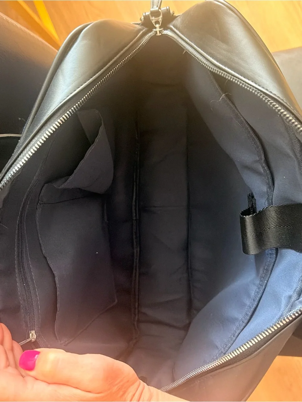 Benoss Milon Navy and Black Laptop Briefcase with Top Handles and strap